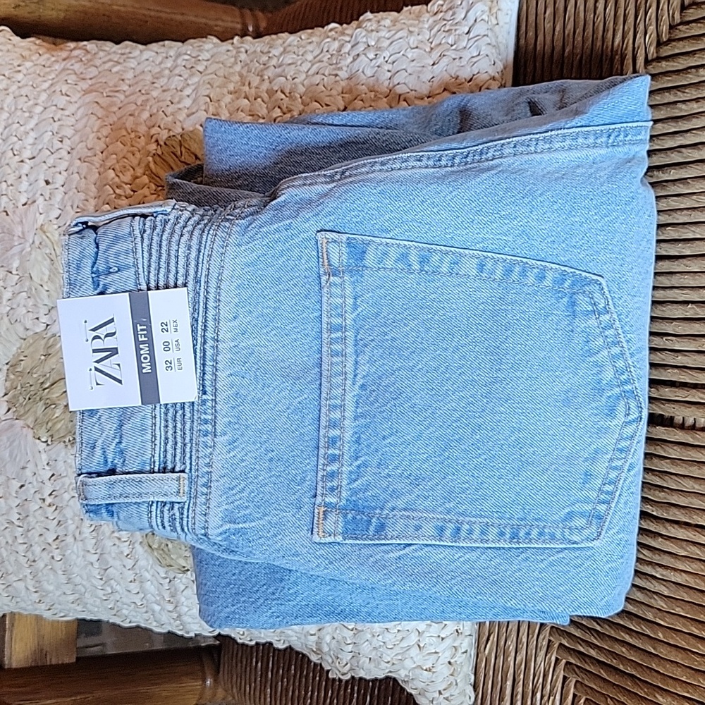 Zara mom fit biker jeans, size 0